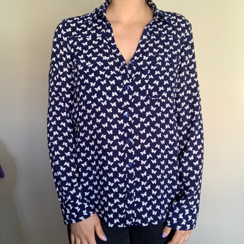 Express Portofino butterfly button-down